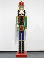 Vente en gros ornements personnalisés en bois 150cm, grand jeu de soldat casse-noisette géant, décoration extérieure de noël