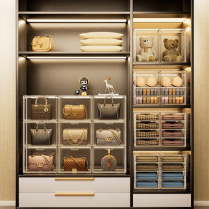 Clair assembler Cube en plastique anti-poussière passe-temps vitrine organisateur pour objets de collection figurines jouets boîte de rangement de bureau - Product Image 5