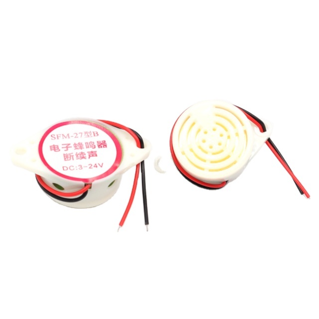 SFM-27 DC Piezoe Buzzer 30*15mm 3015 Active 3-24V Buzzer With wire Intermittent Sound