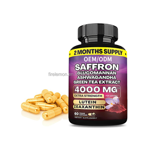 Capsules de complément alimentaire à base de safran naturel pour le soutien émotionnel, OEM ODM avec extrait de safran, vitamine B6, complément alimentaire - Product Image 4