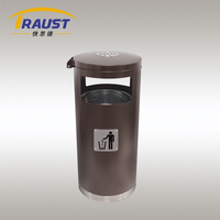Poubelle extérieure en acier Traust pour lieux publics, poubelle de recyclage, bac à déchets, bac à ordures
