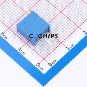 Resistencia Ajustable/Potenciómetro 3296W-203, Componente de Orificio Pasante (THT)-3P, 9.5x4.8mm, Resistencia de 20kOhm, 10%, 500mW, 250ppm ℃ - Product Image 1