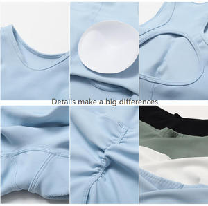 Tenues <span class=keywords><strong>de</strong></span> sport personnalisées pour femmes adultes, <span class=keywords><strong>gym</strong></span>, yoga, <span class=keywords><strong>gymnastique</strong></span>, haut court sans manches, soutien-gorge <span class=keywords><strong>de</strong></span> yoga et ensemble <span class=keywords><strong>de</strong></span> pantalon évasé - Product Image 5