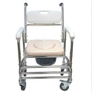 Chaise de douche en alliage d'aluminium, tabouret portable pour personnes âgées et femmes enceintes avec roulettes - Product Image 1