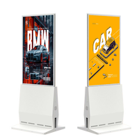 Layar LCD TV Digital Signage Kiosk 4s Shop 55 Inch untuk Iklan Gantung Dua Sisi di Dalam Ruangan, untuk Jendela dan Plafon