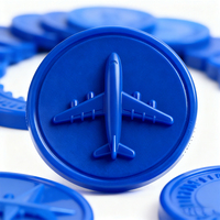 Vente directe usine – Pièces de monnaie en plastique pas chères en gros – Pièces de monnaie personnalisées en plastique avec gravure 3D pour jeu de défi avion – Cadeau