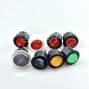 Interrupteur à bascule rond 20 mm 2 ou 3 broches avec LED marche/arrêt pour équipement industriel, bornes à vis IP41 - Product Image 2