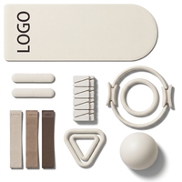 Kit de Pilates avec Anneau, Tapis de Pilates, Rouleau de Yoga Original, Ballon de Yoga, Bandes de Résistance en Tissu, Poids Libres