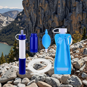 ערכת קש לטיהור מים ידנית ניידת, מסנן מים קטן לטיולים, קמפינג, הישרדות בחוץ ונסיעות - Product Image 6