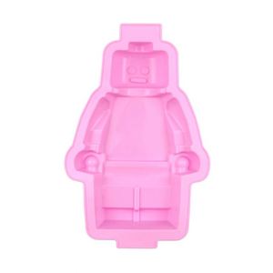 Molde de silicona de gran tamaño para la serie de robots de bloques, bandeja para hornear, molde de silicona para pasteles, muestra gratuita de fábrica OEM/ODM - Product Image 3