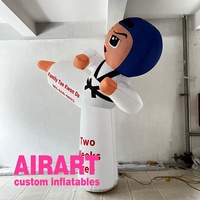 Poupée gonflable personnalisée de Taekwondo et de Karaté, décoration d'événement sportif gonflable, personnage de dessin animé de Taekwondo gonflable géant