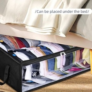 Multi-Purpose <b>Storage</b> Bag for Hats <b>Clothes</b> Quilts Underwear Foldable Visible Dustproof Home Organizer <b>Storage</b> Pouch - Product Image 3