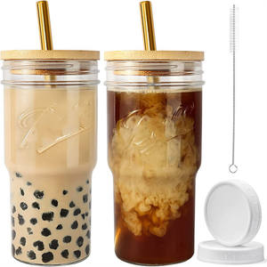 Meilleures ventes de 22 onces de verres en <span class=keywords><strong>verre</strong></span> avec couvercle en bambou emblématique de la paille pour <span class=keywords><strong>Amazon</strong></span> Cross-Border Internet Celebrity Beer Cup Iconic Glass - Product Image 5