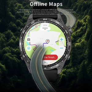 Montre connectée GPS HD300pro, écran AMOLED 1,43 pouce, cartes hors ligne, étanche 3ATM, mémoire 4 Go, lampe de poche, montre connectée d'extérieur pour hommes - Product Image 6