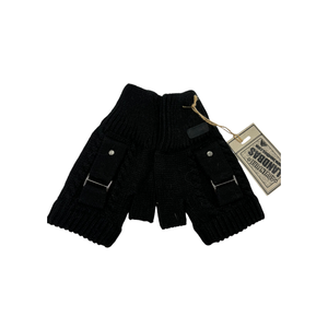 Mitaines d'hiver décontractées unisexes en cuir LANDBAS de qualité supérieure, style tendance, 100% acrylique tricoté, cadeau de Noël - Product Image 1