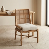 Chaise de salle à manger en bois tressé à la main, dossier haut, style Wabi-sabi antique, avec accoudoirs, pour balcon, chambre, salon de détente - Vente en gros usine