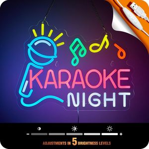 Karaoke <b>Night</b> Letreros Neon LED dimmable <b>USB</b> powered ambient <b>light</b> store window decoration <b>light</b> street indicator <b>light</b> 5v - Product Image 4