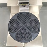 Machine à gaufres électrique professionnelle FQ-204, moule quatre cœurs, tête simple, 1500-2000W, sans minuteur, garantie 1 an, usage commercial alimentaire
