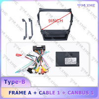 Bingkai Radio Mobil Layar 9 Inci untuk Hyundai SANTAFE IX45 2013-2018, Adaptor Pemasangan Dasbor, Bezel Instalasi