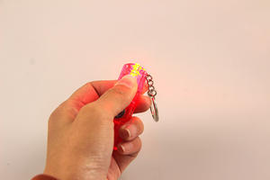 Stainless Steel & Plastic LED Compass Whistle Keychain Light Mini <b>Flashlight</b> Pendant Holiday Promotional Gift Ornament - Product Image 3