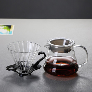 กาต้มกาแฟแก้วโบโรซิลิเกตทนความร้อนสูง ทำด้วยมือ เป็นมิตรกับสิ่งแวดล้อม พร้อมหูจับ สำหรับชงกาแฟที่บ้านและที่ทำงาน - Product Image 5