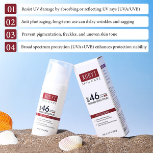 Protector <span class=keywords><strong>Solar</strong></span> con Color Transparente, Personalizado, con Etiqueta Privada, UVA UVB SPF 46, Resistente al Agua, para <span class=keywords><strong>Piel</strong></span> <span class=keywords><strong>Grasa</strong></span>, Humectante Corporal Orgánico - Product Image 4