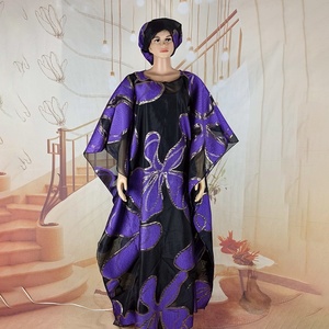Robe africaine exquise, ensemble deux pièces, vêtements pour femmes africaines avec <span class=keywords><strong>un</strong></span> foulard <span class=keywords><strong>boubou</strong></span> pour femme africaine - Product Image 2