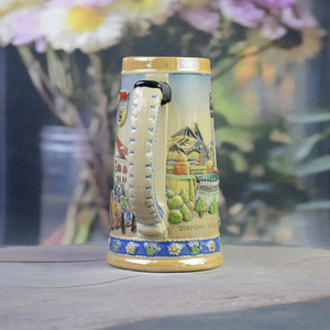 <span class=keywords><strong>Chope</strong></span> à bière en porcelaine 3D en relief, motif classique Munich Allemagne, souvenir Oktoberfest, 400 ml, écologique, objet <span class=keywords><strong>de</strong></span> <span class=keywords><strong>collection</strong></span> pour vin et bière - Product Image 4