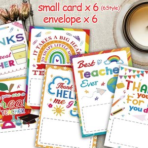 Biglietti di ringraziamento personalizzati per insegnanti con buste, biglietti di auguri aziendali per il Ringraziamento, biglietti di apprezzamento per la scuola, regalo OEM - Product Image 3