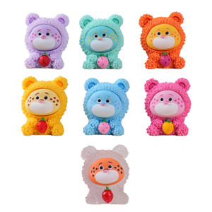 Figurine en résine Léopard de la série Crazy Animal City, thème Grippe Porcine, petite figurine décorative pour bureau et véhicule, cadeau adorable - Product Image 1