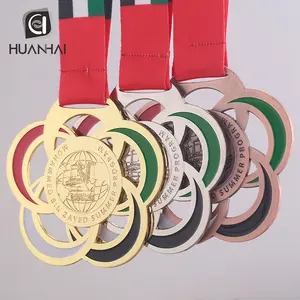 Логотип на заказ, печать ОАЭ, Бир, Зайд, летняя программа, металлическая вешалка для медали