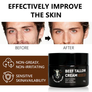 Crème de soin du <span class=keywords><strong>visage</strong></span> pour <span class=keywords><strong>homme</strong></span>, anti-rides, blanchissante, hydratante, à base de suif de bœuf, 50g, marque privée OEM ODM - Product Image 4