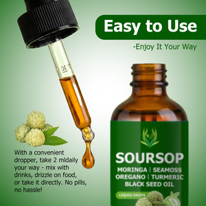Factory Customization Natural Soursop & Moringa Turmeric Antioxidant Liquid Drops for Adults-60ml Dietary <b>Supplement</b> - Product Image 4