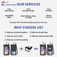 Étui étanche pour téléphone portable en PVC flottant pour sports nautiques en plein air, compatible avec les écrans tactiles, pour le rafting et la plongée