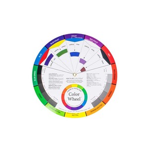 LISI Guide d'apprentissage des couleurs 14cm Outil d'enseignement de l'art Roue de couleurs pour le maquillage Palette de tableaux de mélange - Product Image 1