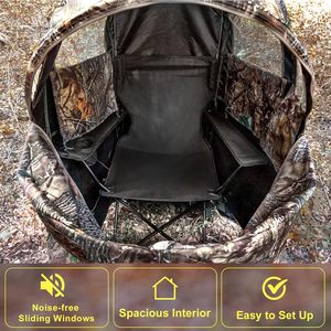 Tenda da Caccia a 3 Pannelli, Rifugio Portatile con Borsa per Trasporto, per Caccia al Cervo, Uccelli Acquatici e Tacchino - Product Image 5
