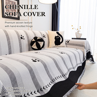 Housse de canapé en chenille Little Horse antidérapante, résistante aux griffures de chat, couverture de protection pour canapé, vente en gros