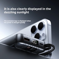 Cargador de Teléfono Portátil Super Mini PD20W con Batería de Polímero de Litio de 10000 mAh, Carga Rápida de 22.5 W, LED, Tecnología Magnética GaN