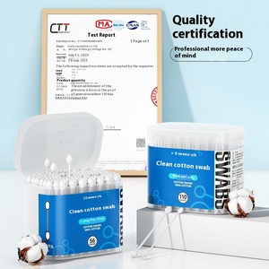 Paquete de 110 bastoncillos de limpieza de oídos de aceite esencial <span class=keywords><strong>para</strong></span> gatos y perros, hisopos <span class=keywords><strong>para</strong></span> mascotas con líquido <span class=keywords><strong>para</strong></span> <span class=keywords><strong>lavar</strong></span> los oídos - Product Image 2