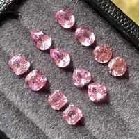 EMEJEWE Valentijnscadeau Lab-gekweekte hartvormige roze saffier losse steen met kleurspel voor het maken van op maat gemaakte kettingen, armbanden en bedels