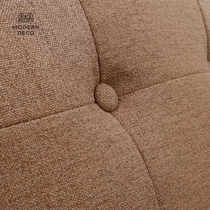 Fauteuil canapé en tissu unique, pieds en bois, design danois, style suédois - Product Image 5