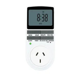 Plug in standard digital programmable kitchen timer switch AU Type D plug socket