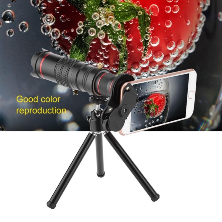 22X Universal Telephoto Camera Lens – Zoom Telescope with Tripod Mount & Smartphone Clip - View 3