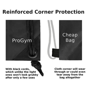 Fuerte de deportes gimnasio cadena bolso mochila negro Gymbag con auriculares agujero - Product Image 5