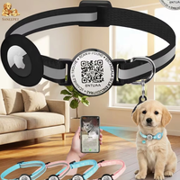 Silikon-Haustierhalsband mit Glocke und Anpassbarem QR-ID-Tag, IP67 Wasserdicht, Reflektierender GPS-Tracker für Katzen und Hunde