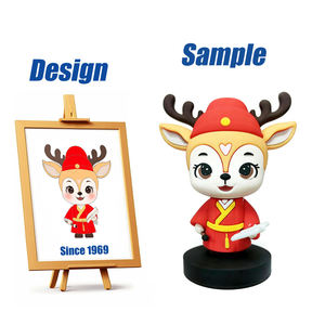 Figurines d'action 3D en PVC de cerf roux, personnalisées, professionnelles, DIY, mode, animaux, en plastique et vinyle, modèle de boîte mystère, jouet d'usine - Product Image 1