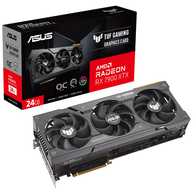 Used ASU'S TUF Gaming Radeon RX 7900 XTX OC Edition 24GB GDDR6 Graphics Card with 24GB GDDR6 384-bit Memory Support OverClock