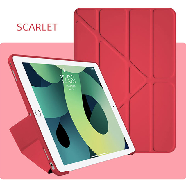 Multifold  ultra Thin Soft TPU Smart Stand  Cover  case for  ipad 9th Generation 10.2 Inch case  Tablet Cover