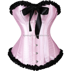 Elegante Diseño de <span class=keywords><strong>Damasco</strong></span> Blanco y Sin Tirantes, Romántico Satén Rosa y Detalle de Lazo Negro, Lujoso Terciopelo Esmeralda y Estructurado - Product Image 5