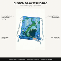Serviette de plage pour enfants avec sac à cordon, cadeau de l'Aïd, imprimé requin et dinosaure personnalisé, ensemble d'extérieur pour enfants musulmans